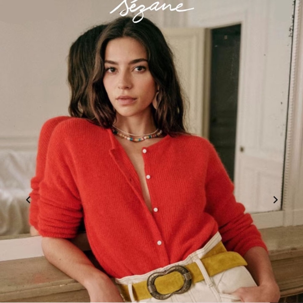 Sezane Red Women's Cardigan